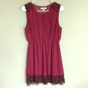 Ya LA maroon and black sleeveless dress Size L